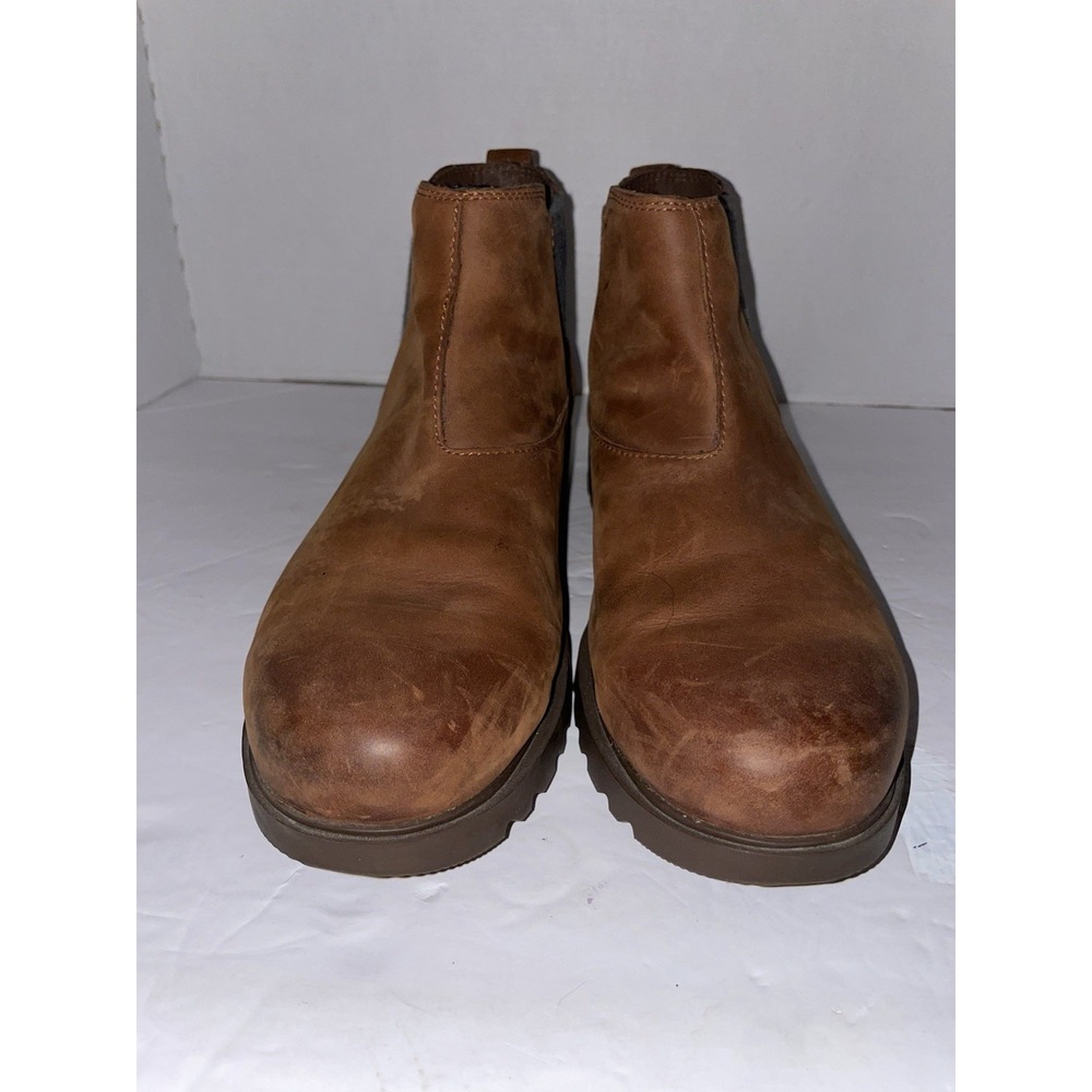 Sorel Waterproof Women's Emelie II Chelsea Bootie In Dark Amber/Tobacco Size 11 - Picture 4 of 13